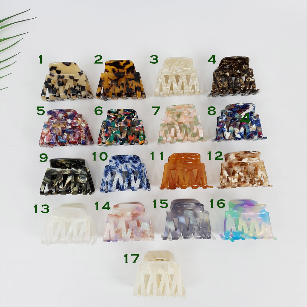 Leopard Lucy Basic Hair Clip / Tortoise Marble French Hair Pin / Hair Barrette for Woman / Octopus Hair Clip