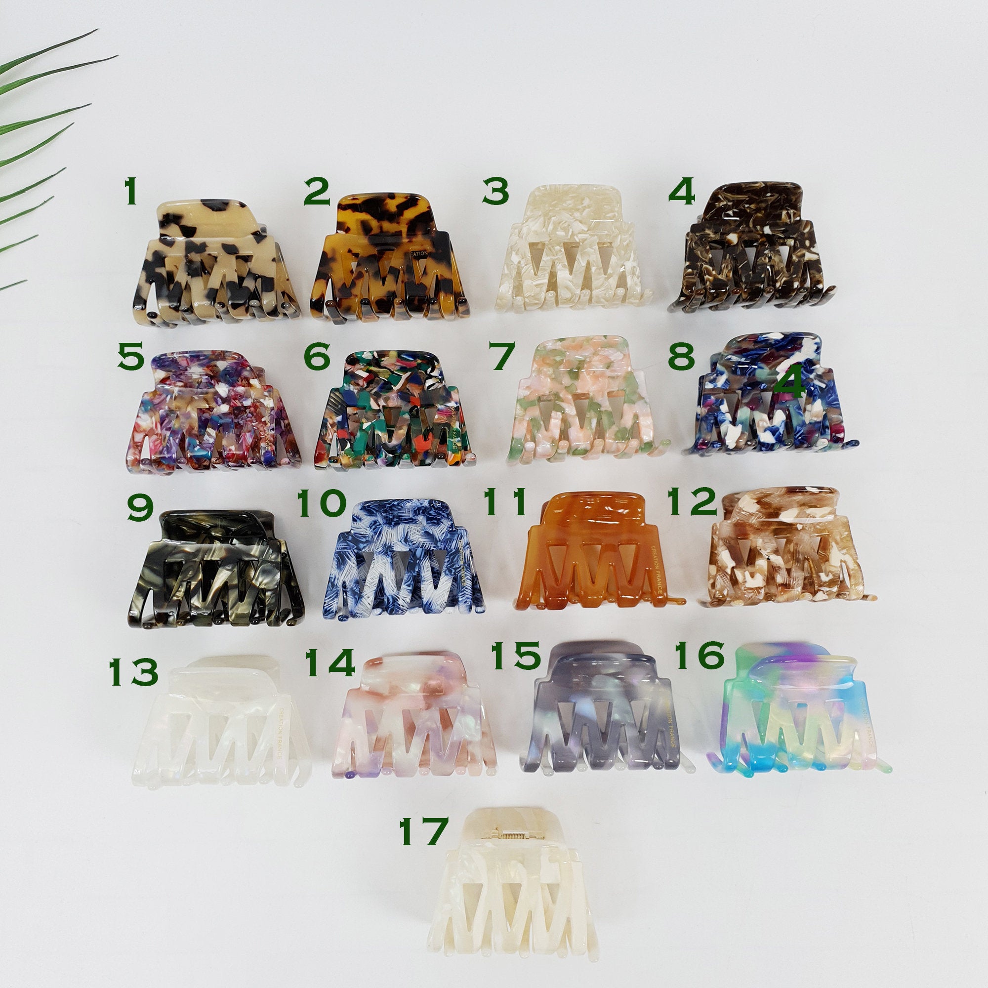Leopard Lucy Basic Hair Clip / Tortoise Marble French Hair Pin / Hair Barrette for Woman / Octopus Hair Clip