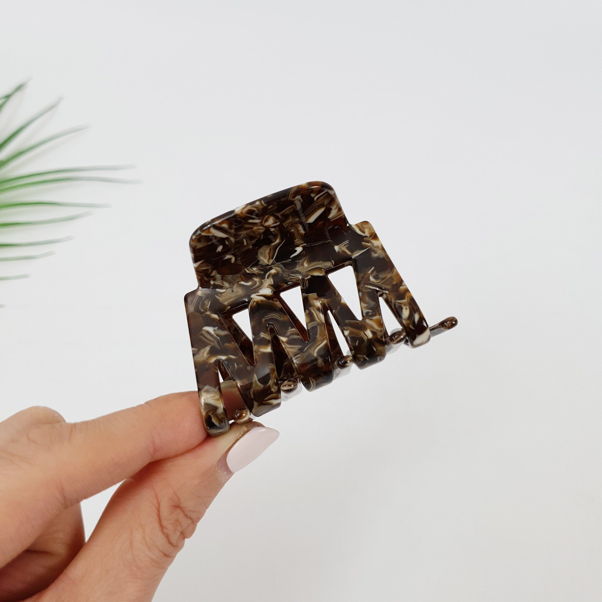 Leopard Lucy Basic Hair Clip / Tortoise Marble French Hair Pin / Hair Barrette for Woman / Octopus Hair Clip