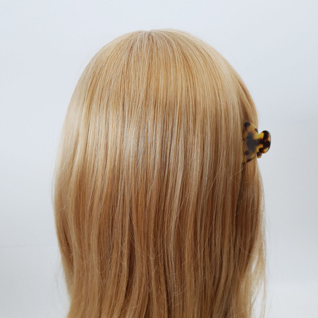 Half Moon Mini Hair Clips / Tortoise Shell Tiny French Hair Pin / Hair Barrette for Woman / Hair Accessory for Girl