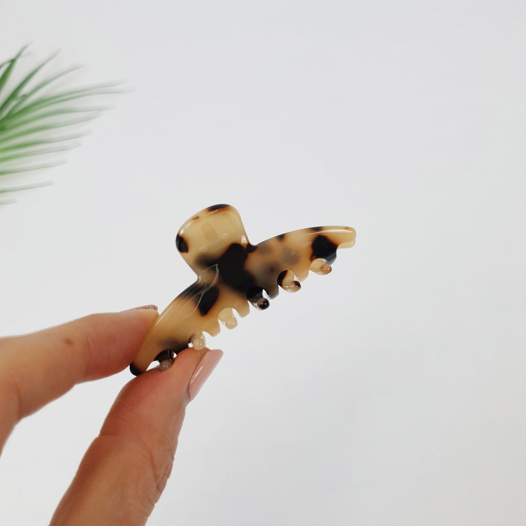 Leopard Mini Hair Clips / Tortoise Shell Small French Hair Pin / Hair Barrette for Woman / Hair Clip for Thin Hair
