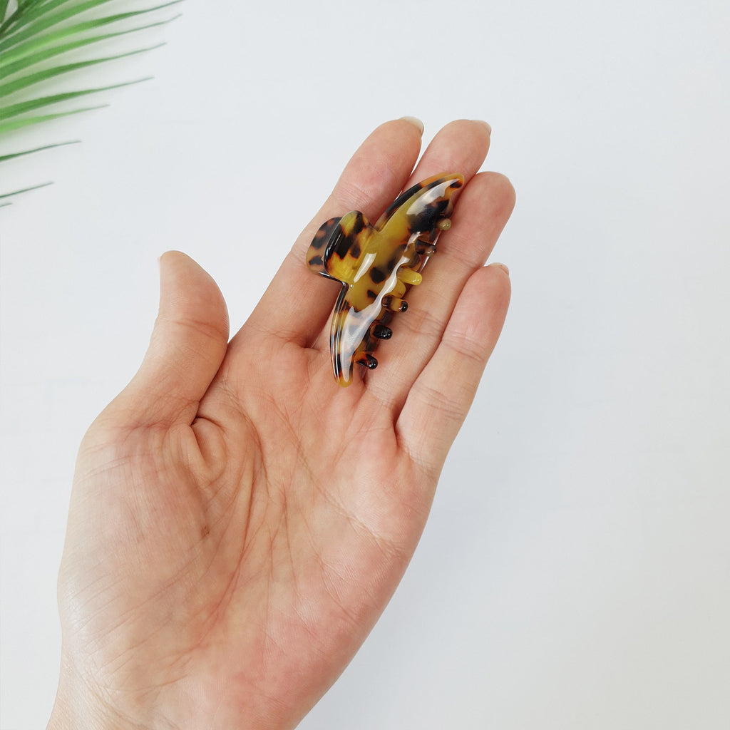 Leopard Mini Hair Clips / Tortoise Shell Small French Hair Pin / Hair Barrette for Woman / Hair Clip for Thin Hair