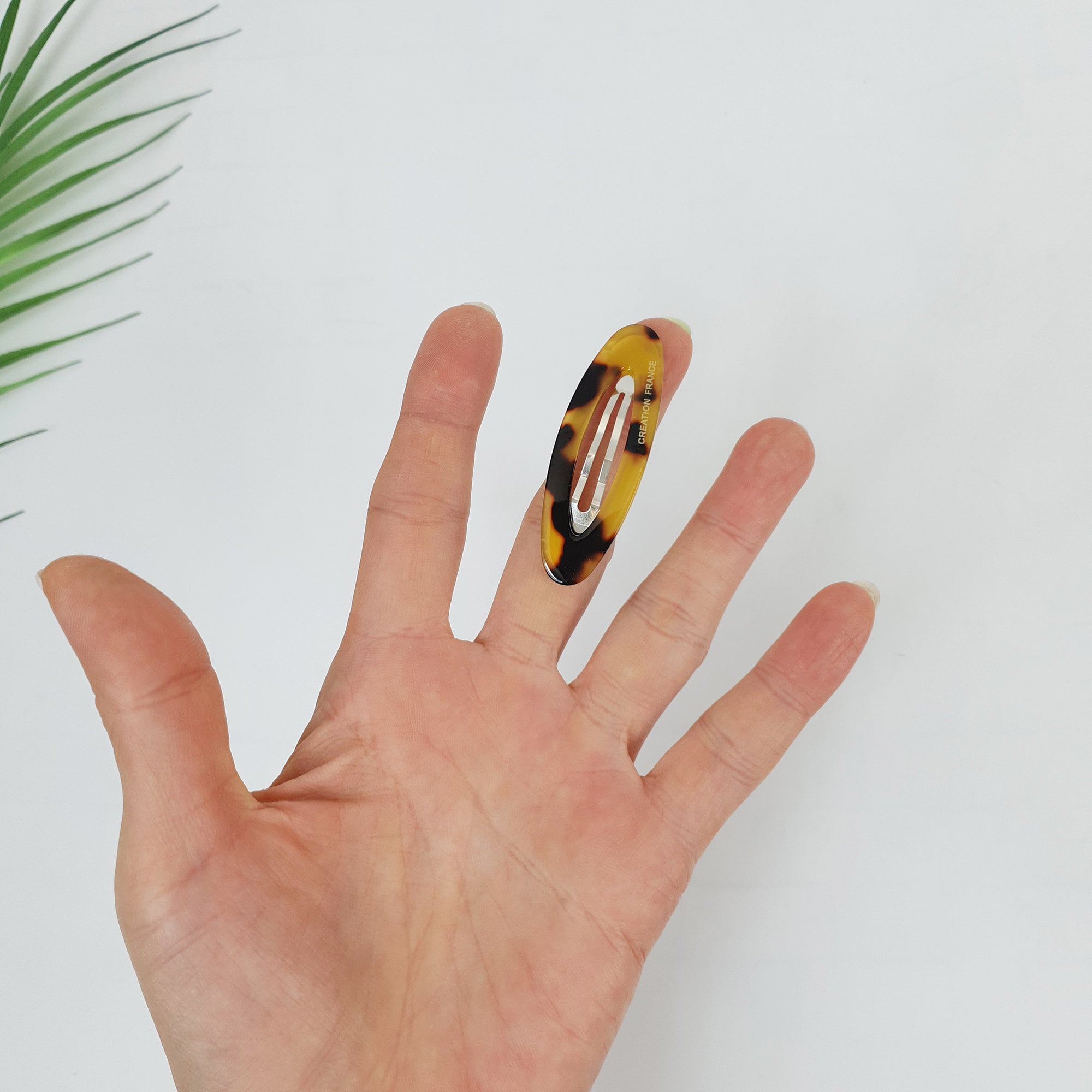 Tortoise Shell Mini Oval Snap Clip (2.2 Inch) / French Leopard Hairgrip Barrette / French Hair Pin / Tic Tac Hair Clip Pin