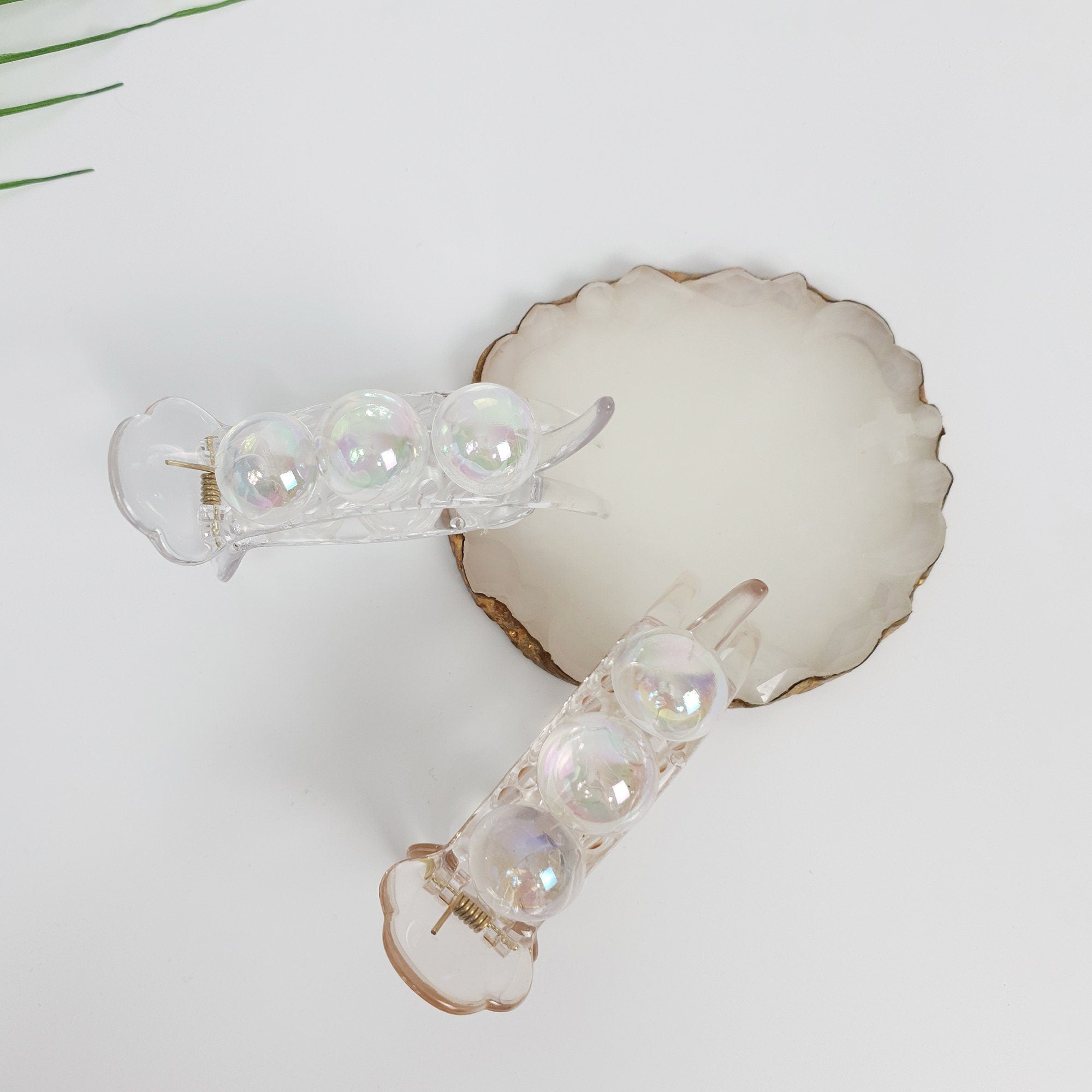 Aurora Pure Water Drop Hair Claw Clip / Cute Ponytail Holder / Hair Accessory for Woman / Hair Bow Barrette