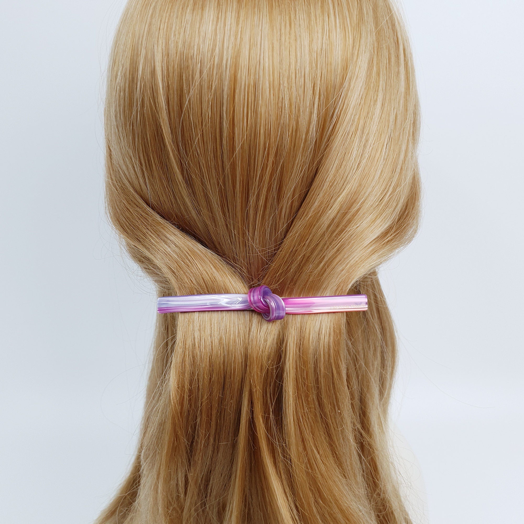 Tortoise Shell Twist Hair Barrette / Elegance French Hair Pin / Vintage Antique Hair Accessory for Woman / Automatic Hair Pin