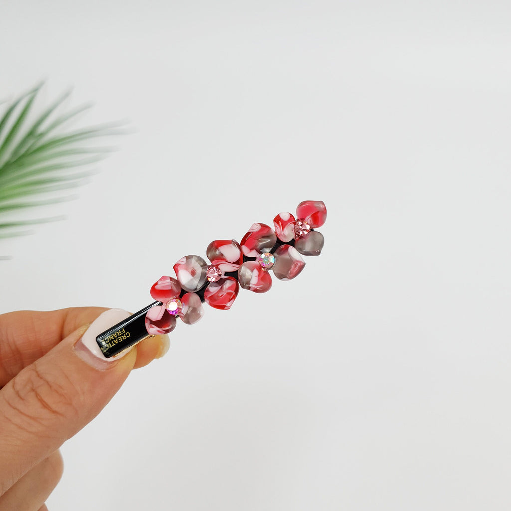 Art Aurora Cubic Flower Hair Clip / Fashionable French Hair Pin / Hair Barrette for Woman / Alligator Hair Clip