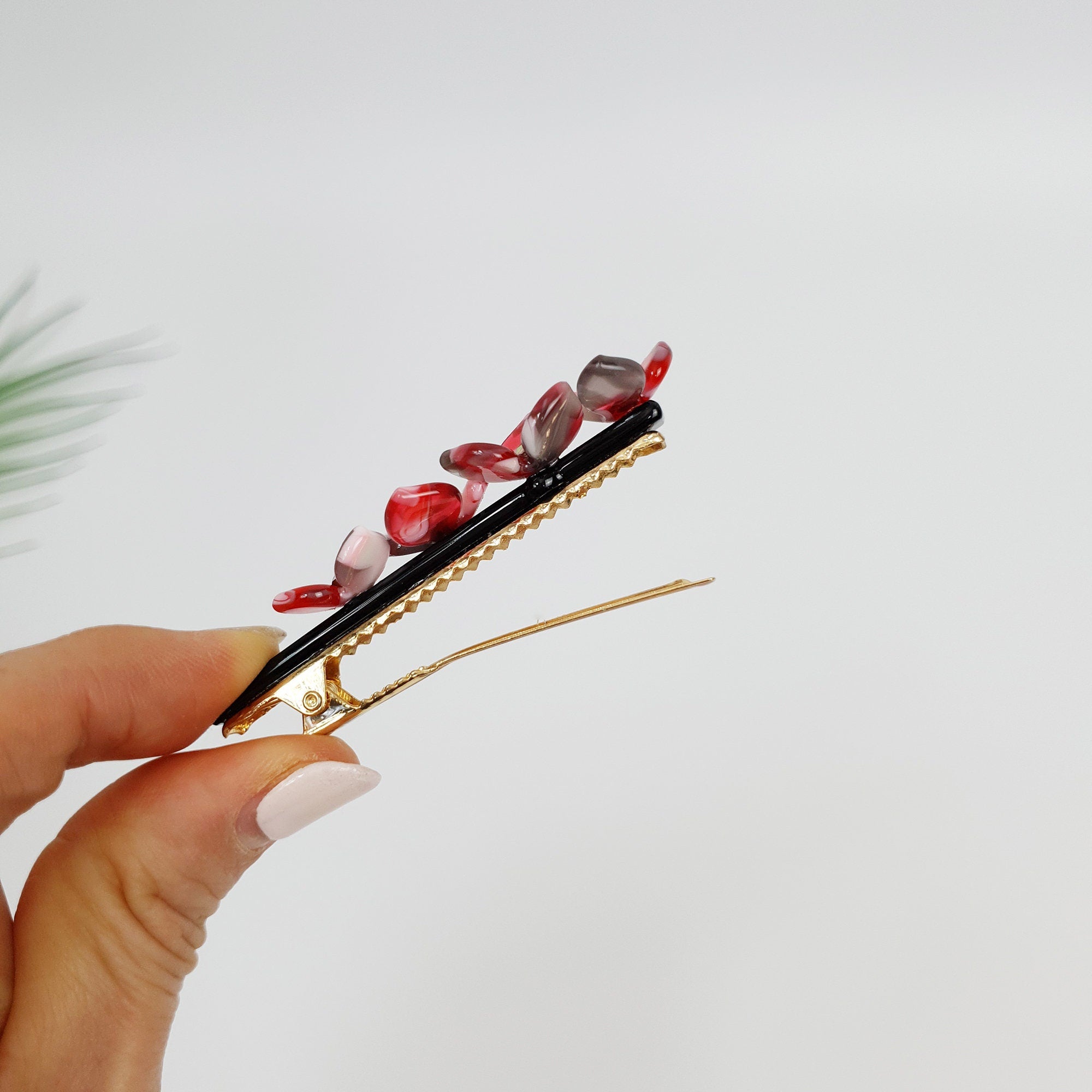 Art Aurora Cubic Flower Hair Clip / Fashionable French Hair Pin / Hair Barrette for Woman / Alligator Hair Clip