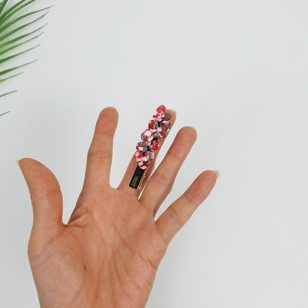 Art Aurora Cubic Flower Hair Clip / Fashionable French Hair Pin / Hair Barrette for Woman / Alligator Hair Clip