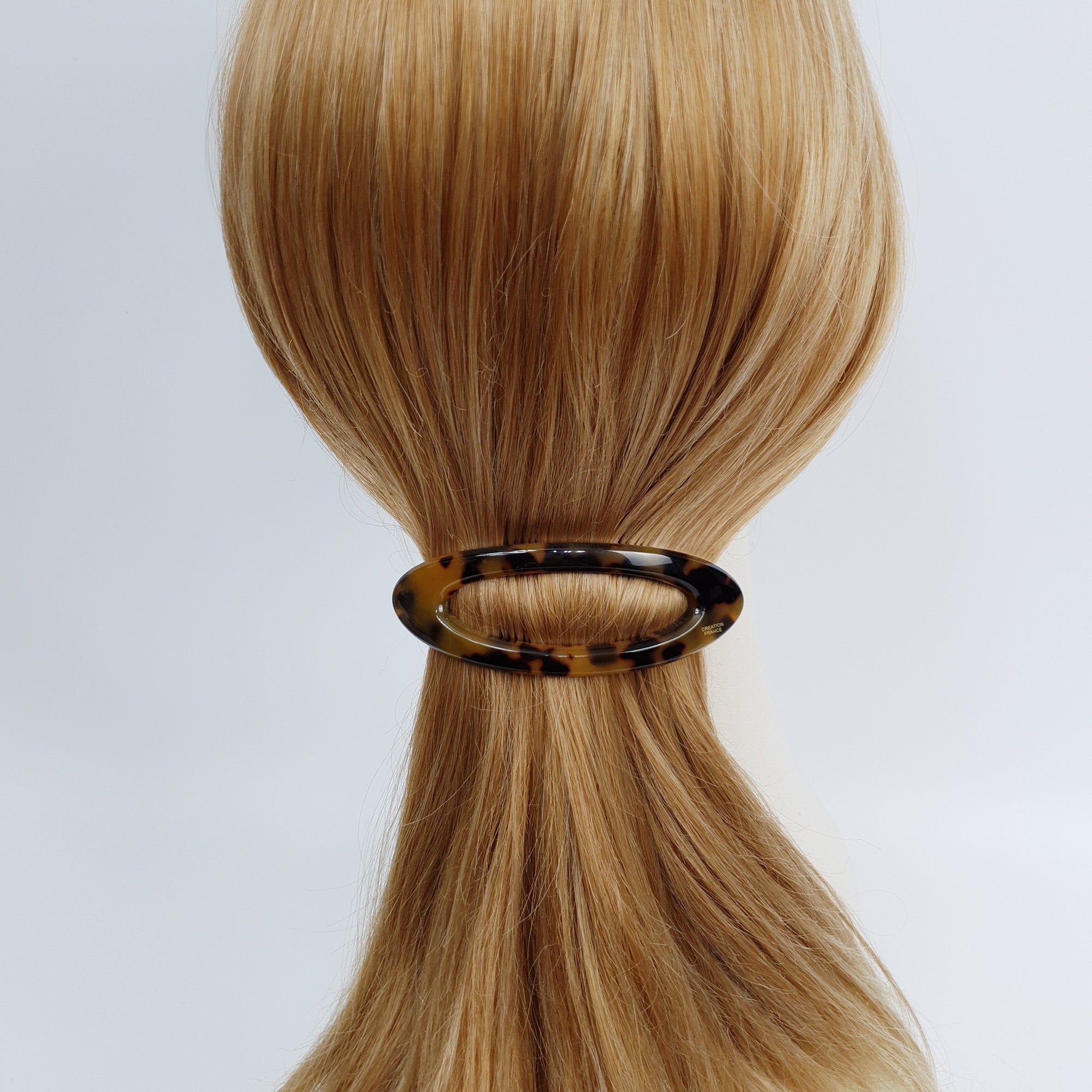 Aurora Oval Bold Hair Barrette / Tortoise Marble Leopard French Hair Pin / Hair Accessory for Woman / Automatic Hair Clip