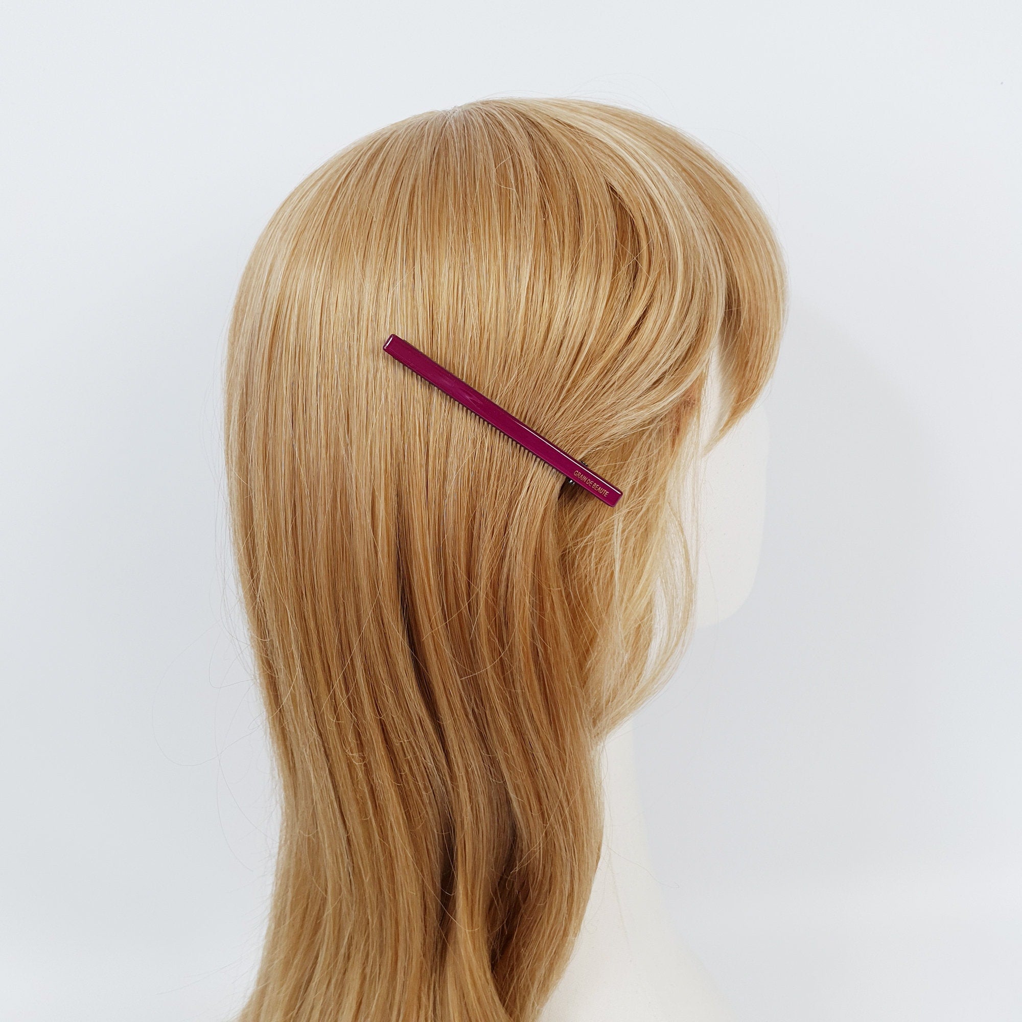 Simple Slim Line Long Alligator Hair Clip (3.1 Inch) / Pure Color Hair Barrette / Hair Accessory for Woman