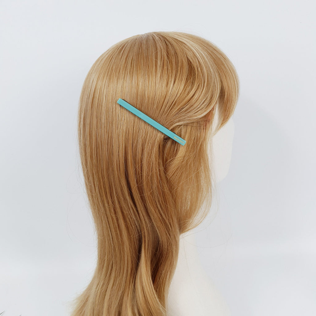 Simple Slim Line Long Alligator Hair Clip (3.1 Inch) / Pure Color Hair Barrette / Hair Accessory for Woman