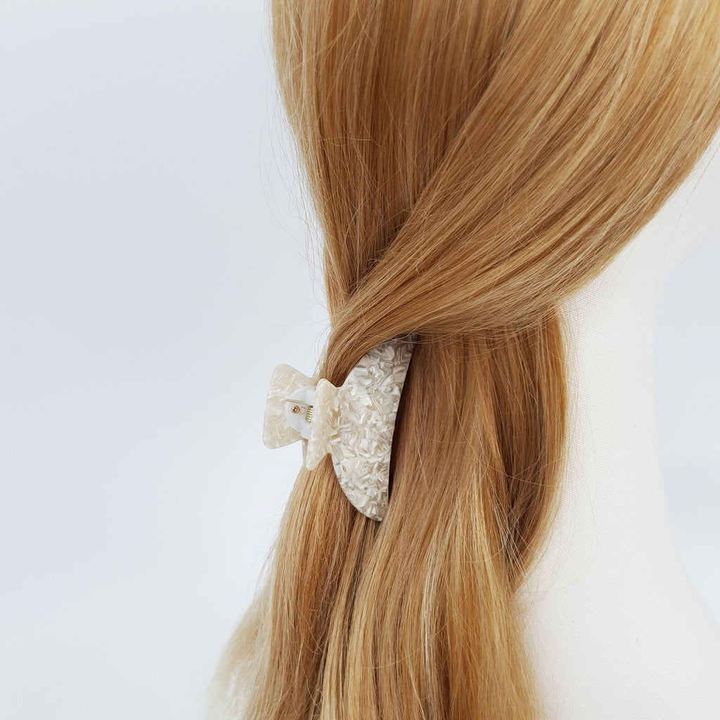 Leopard Half Moon Double Clip Hair Claw / Tortoise Shell French Hair PIn / Hair Barrette for Woman / French Hair Barrette
