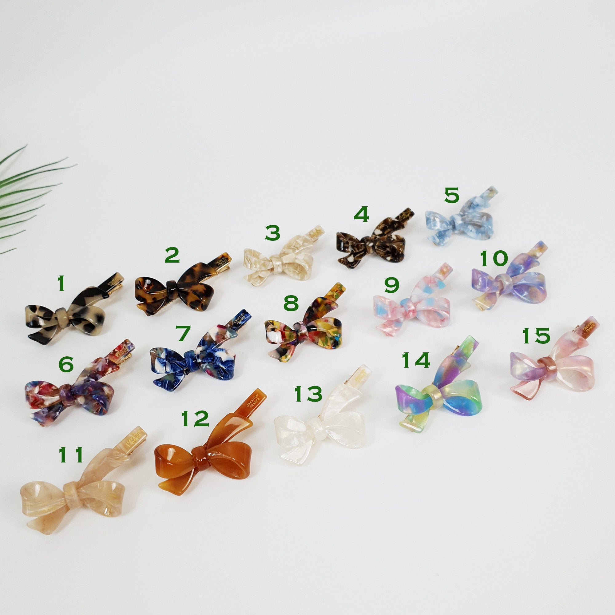 Double Ribbon Hair Claw Clip / Tortoise Shell French Hair Pin / Hair Accessory for Woman / Alligator Hair Clip for Girl