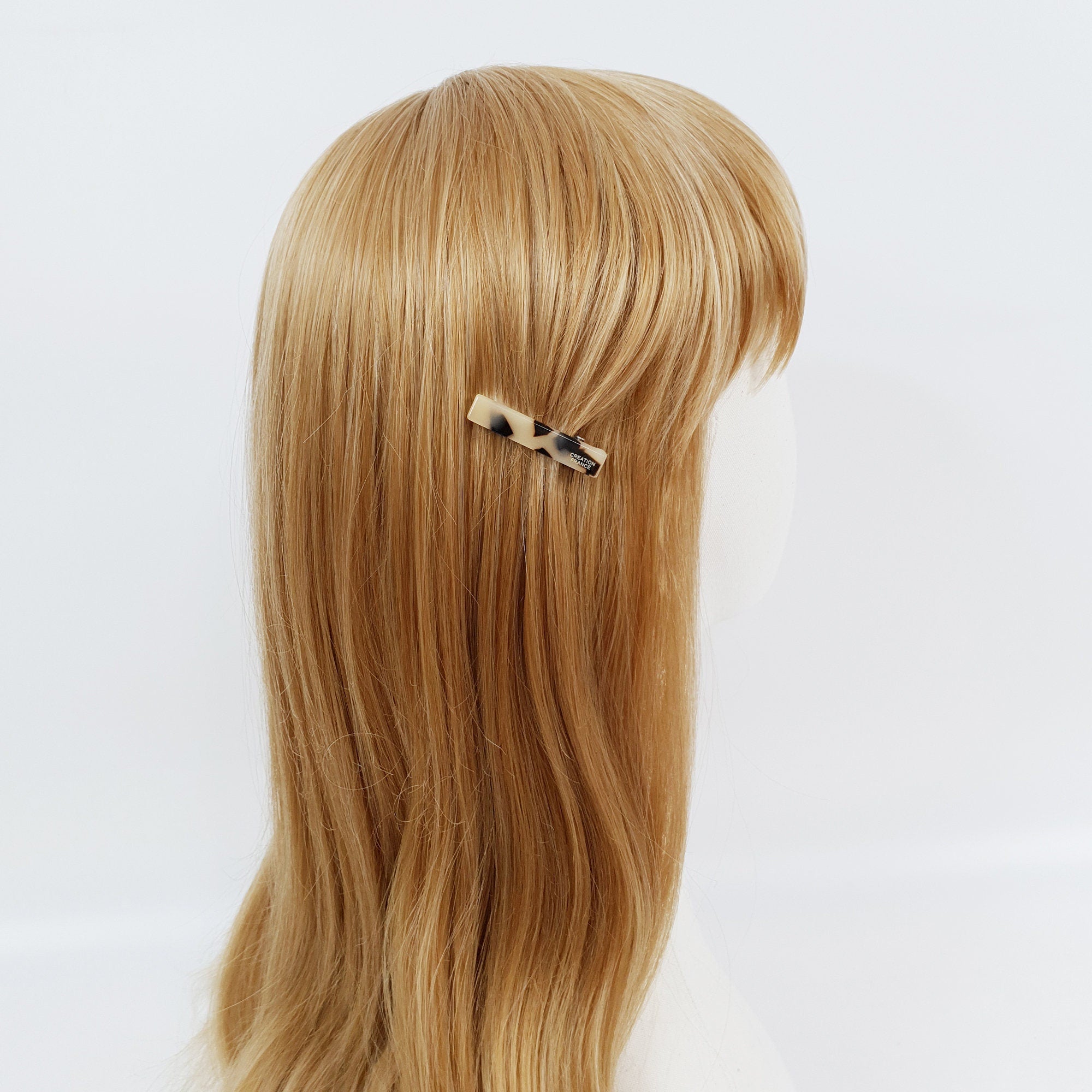 Cute Extra Mini Hair Clips (1.6 Inch) / Tortoise Shell Small French Hair Pin / Hair Accessory for Woman / Square French Barrette