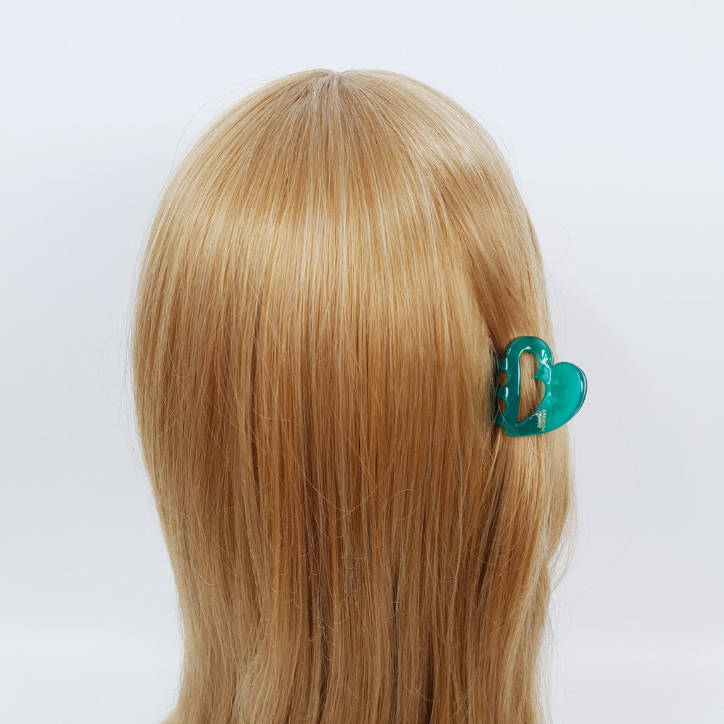 Heart Ring Mini Hair Clips (1.4 Inch) / Cute Small French Hair Pin / Hair Accessory for Woman