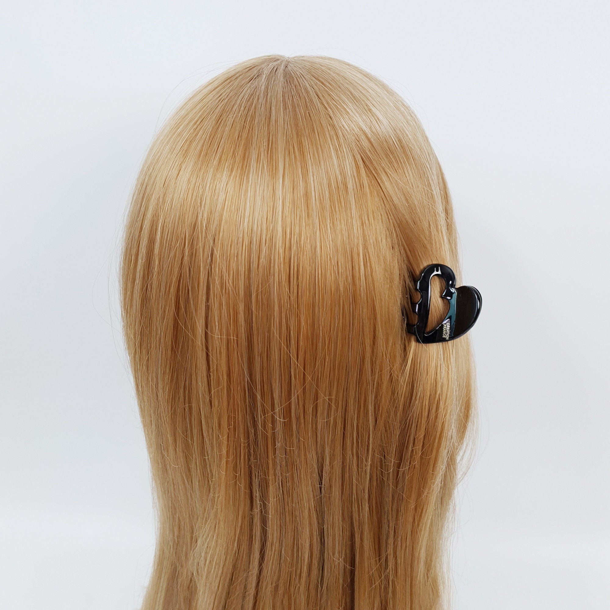Heart Ring Mini Hair Clips (1.4 Inch) / Cute Small French Hair Pin / Hair Accessory for Woman
