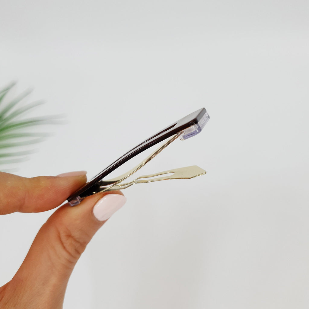 Pure Color Square Wave Snap Clip (2.4 Inch) / Cute French Hairgrip Barrette / French Hair Pin / Tic Tac Hair Clip Pin