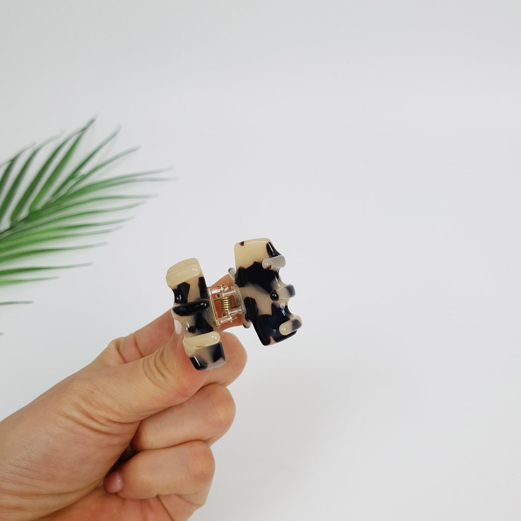 Cellulose Charming Mini Hair Clips (1.4 Inch) / Tortoise Shell Small Hair Pin / Hair Accessory for Woman