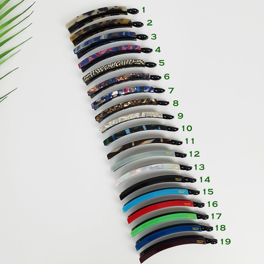 Tortoise Shell Small Slim Banana Clip / Leopard Hair Comb Barrette / Clincher Comb Hair Accessory