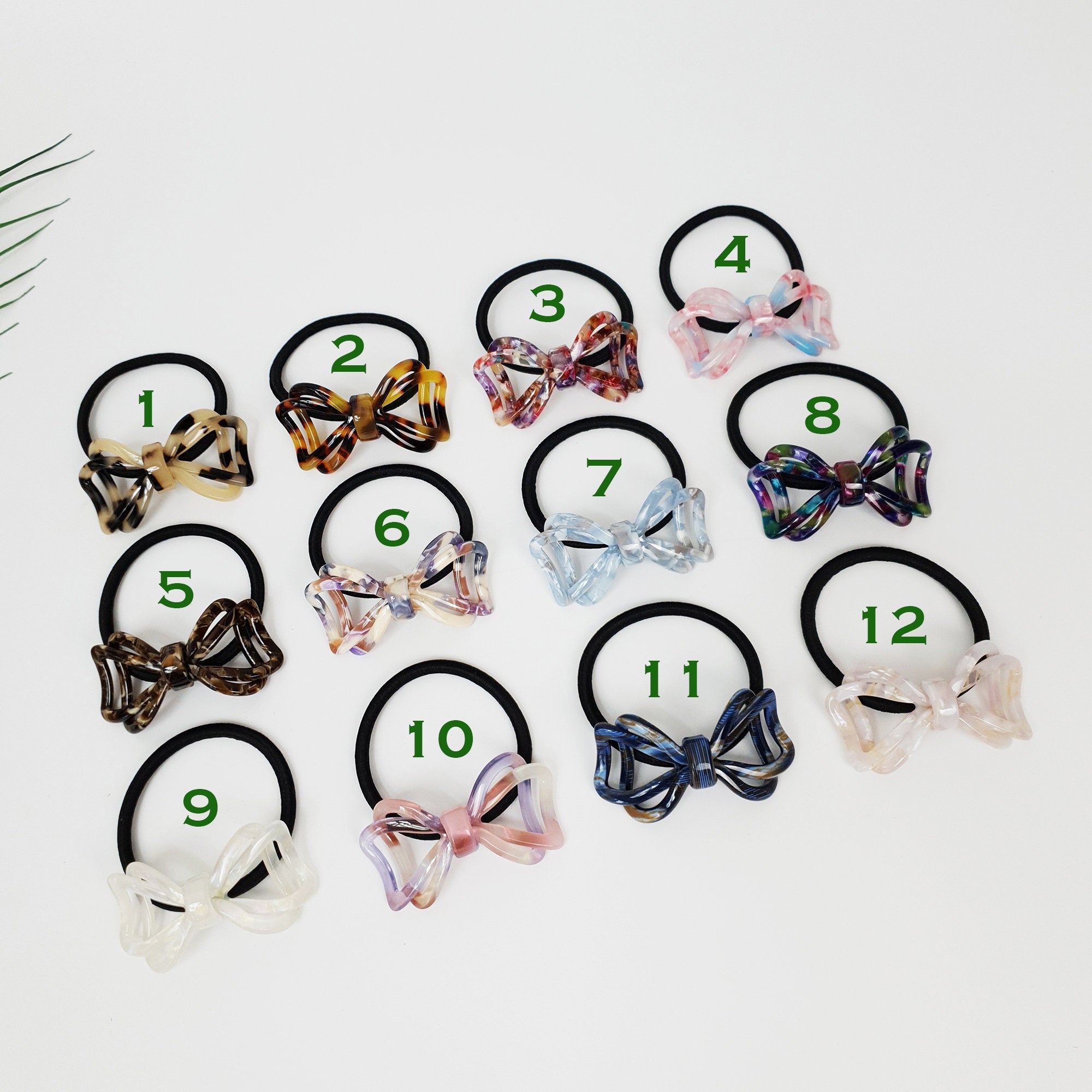 Leopard Double Triangle Ribbon Hair Tie / Tortoise Shell Ponytail Holder / Hair Accessory for Woman / French Hair Pin / Hair Scrunchy