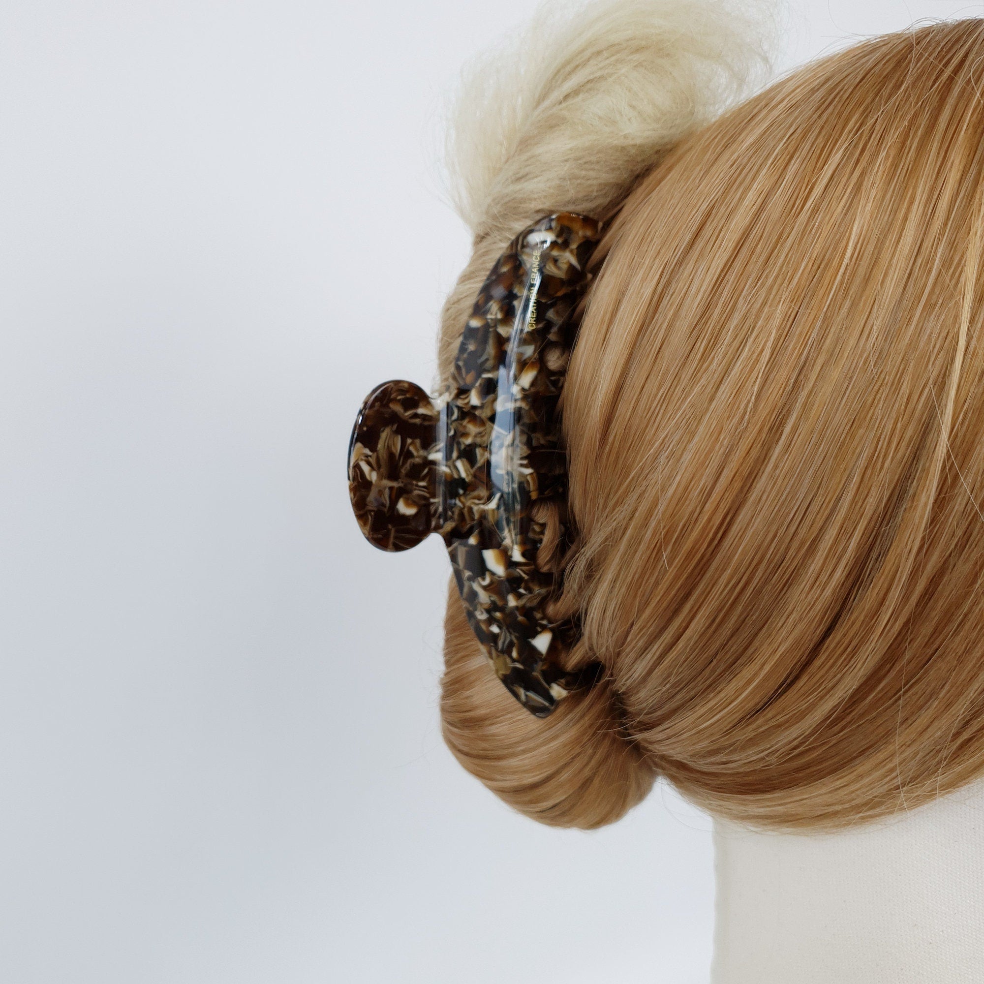 Leopard Half Moon Big Claw Clip / Tortoise Shell French Hair Pin / Hair Barrette for Woman / Large Hair Clip