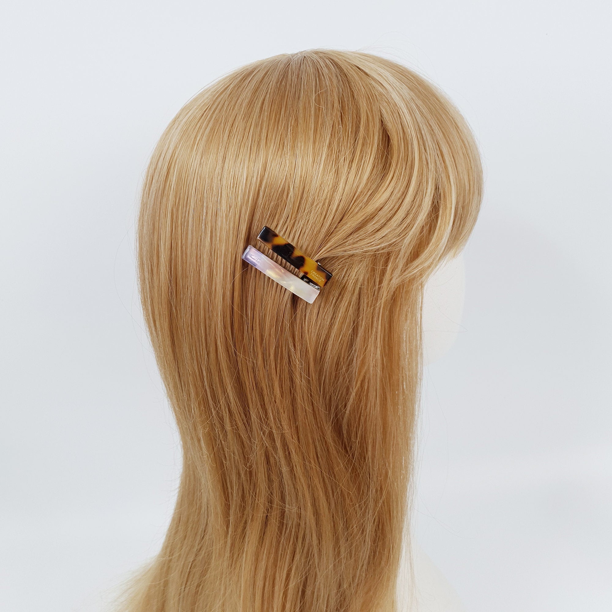 Cute Extra Mini Hair Clips (1.6 Inch) / Tortoise Shell Small French Hair Pin / Hair Accessory for Woman / Square French Barrette