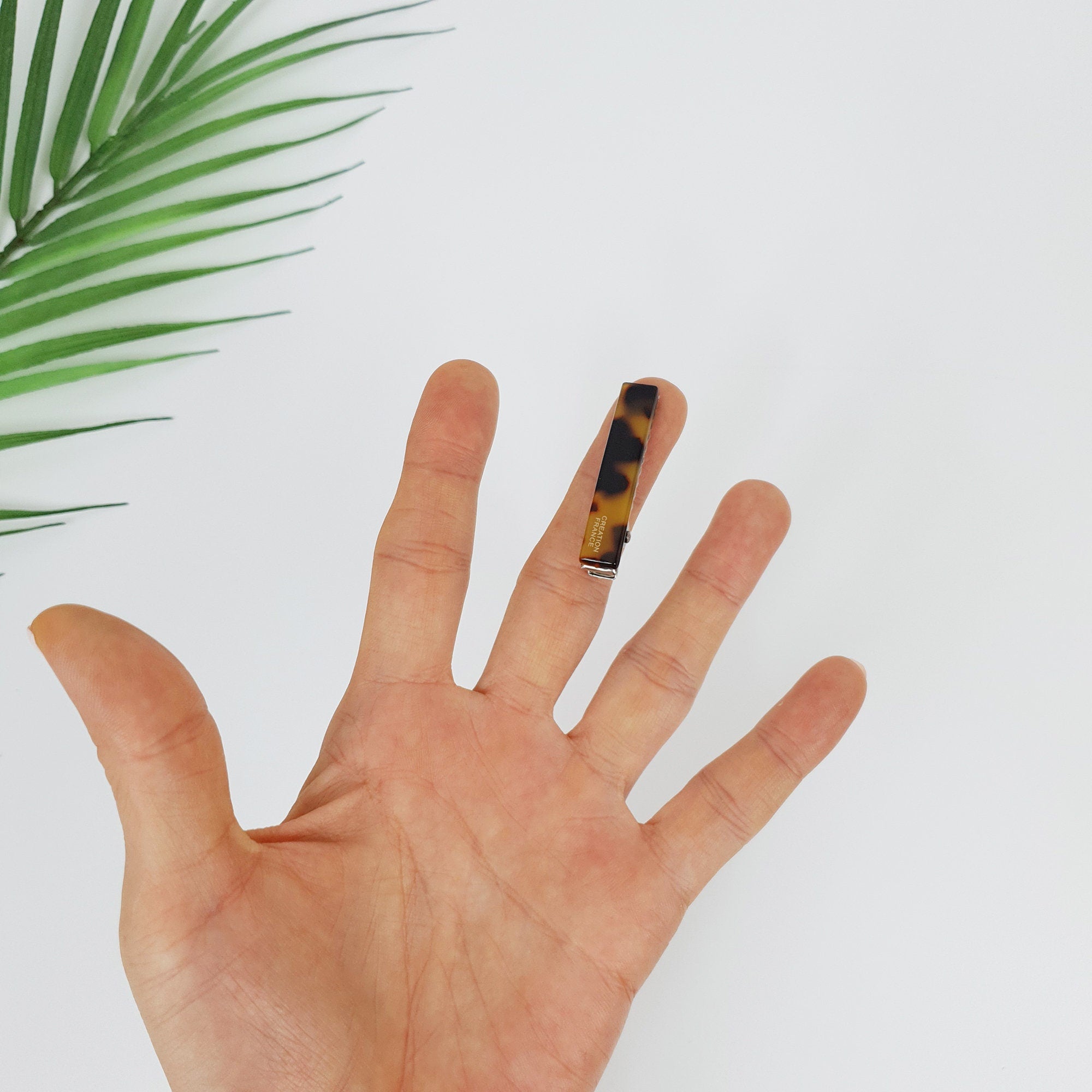 Cute Extra Mini Hair Clips (1.6 Inch) / Tortoise Shell Small French Hair Pin / Hair Accessory for Woman / Square French Barrette