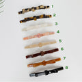 Leopard Long Bow Hair Barrette (4.1 Inch) / Tortoise Shell French Hair Pin / Hair Accessory for Woman / Automatic Hair Clip