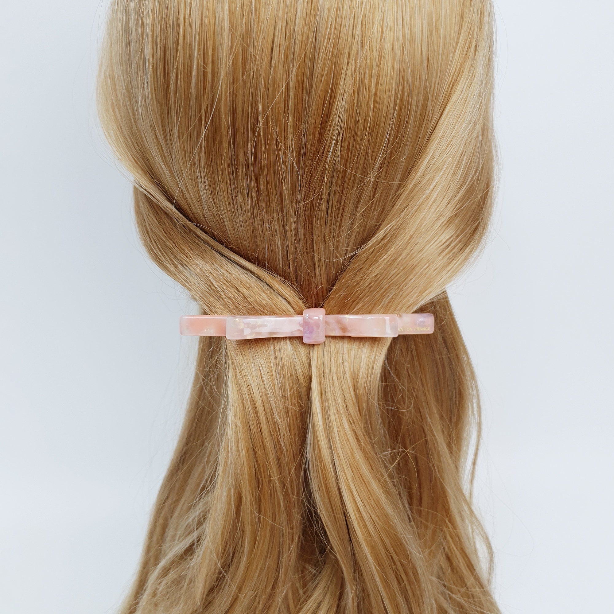 Leopard Long Bow Hair Barrette (4.1 Inch) / Tortoise Shell French Hair Pin / Hair Accessory for Woman / Automatic Hair Clip