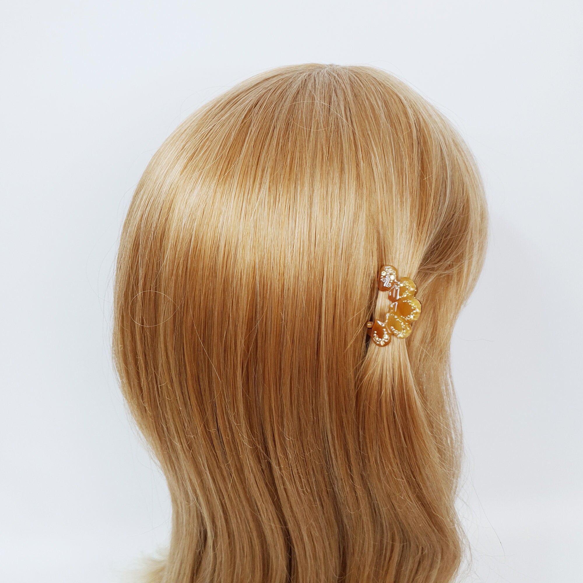 Pure Color Crown Mini Hair Clips with Cubic / Cute Small French Hair Pin / Hair Accessory for Woman