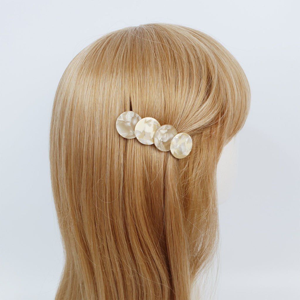 Double Floral Leaf Hair Barrette (2.6 Inch) / Tortoise Shell French Hair Pin / Hair Accessory for Woman / Automatic Hair Clip