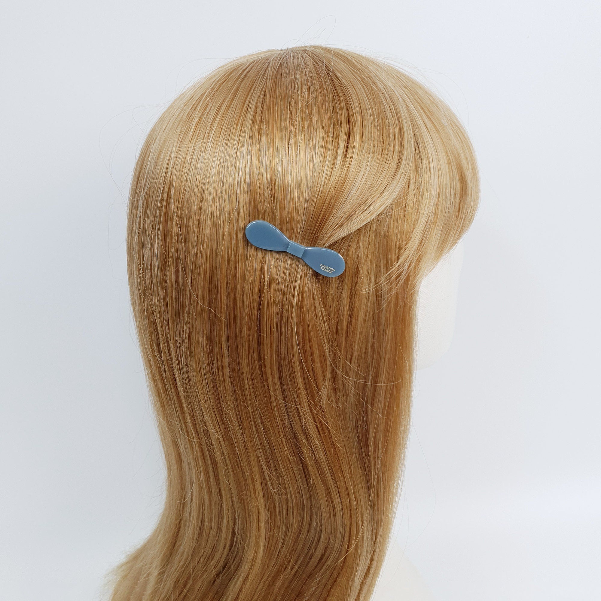 Round Ribbon Mini Hair Clips / Pure Color Extra Small French Hair Pin / Alligator Hair Clip for Girl / Hair Barrette for Woman