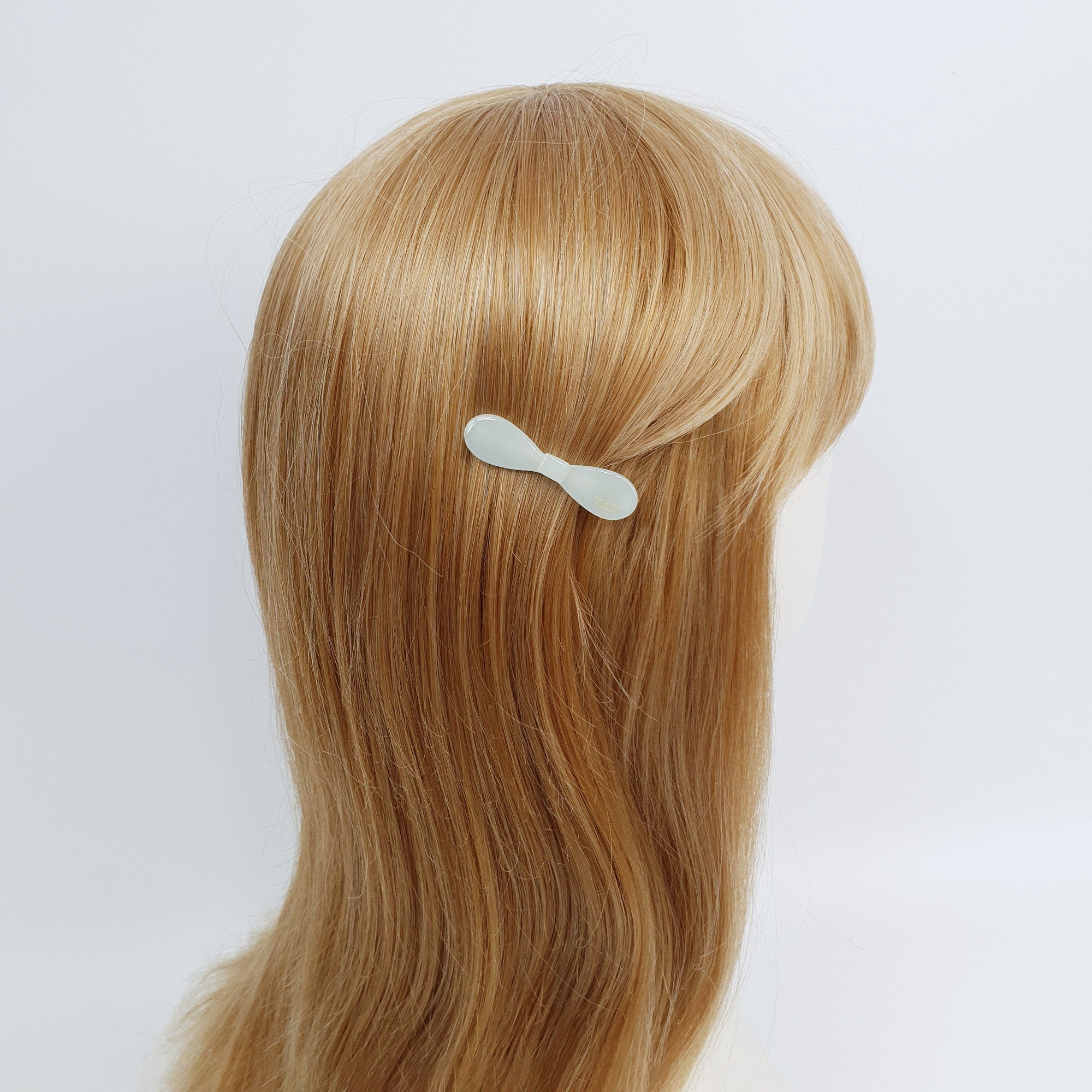 Round Ribbon Mini Hair Clips / Pure Color Extra Small French Hair Pin / Alligator Hair Clip for Girl / Hair Barrette for Woman