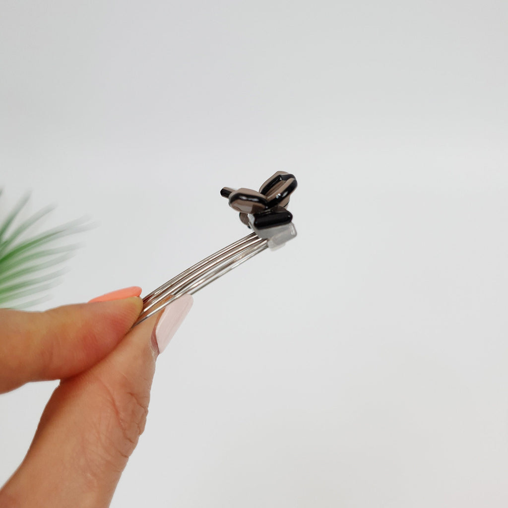 Pastel Color Flower Comb Pin with Cubic / Tortoise Shell Hair Pin / Hair Fork for Woman / Flower Hair Pin