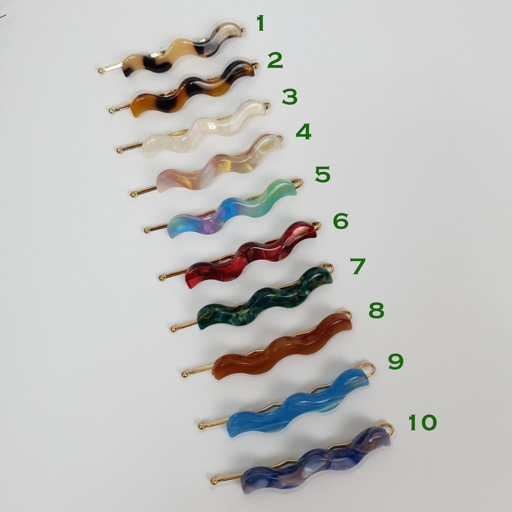 Leopard Wave Bobby Pin (2.4 Inch) / Cute Tortoise Shell French Hair Pin / Hair Accessory for Woman / Mini Hair Claw Clip