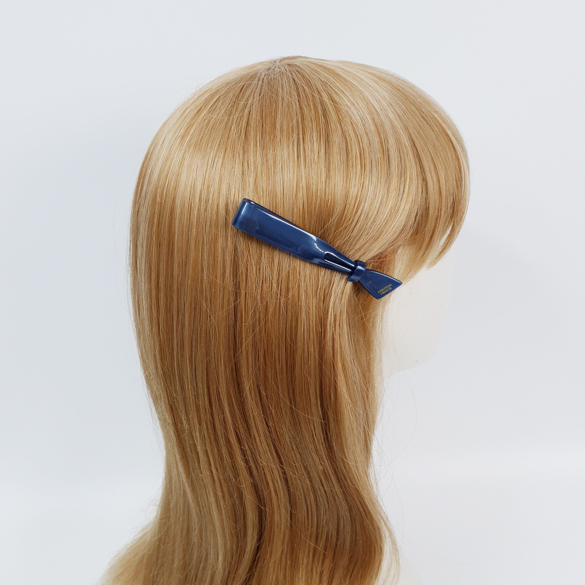 Leopard Tie Shape Hair Claw Clip (3.5 Inch) / Tortoise Shell Pure Color French Hair Pin / Alligator Hair Clip for Woman
