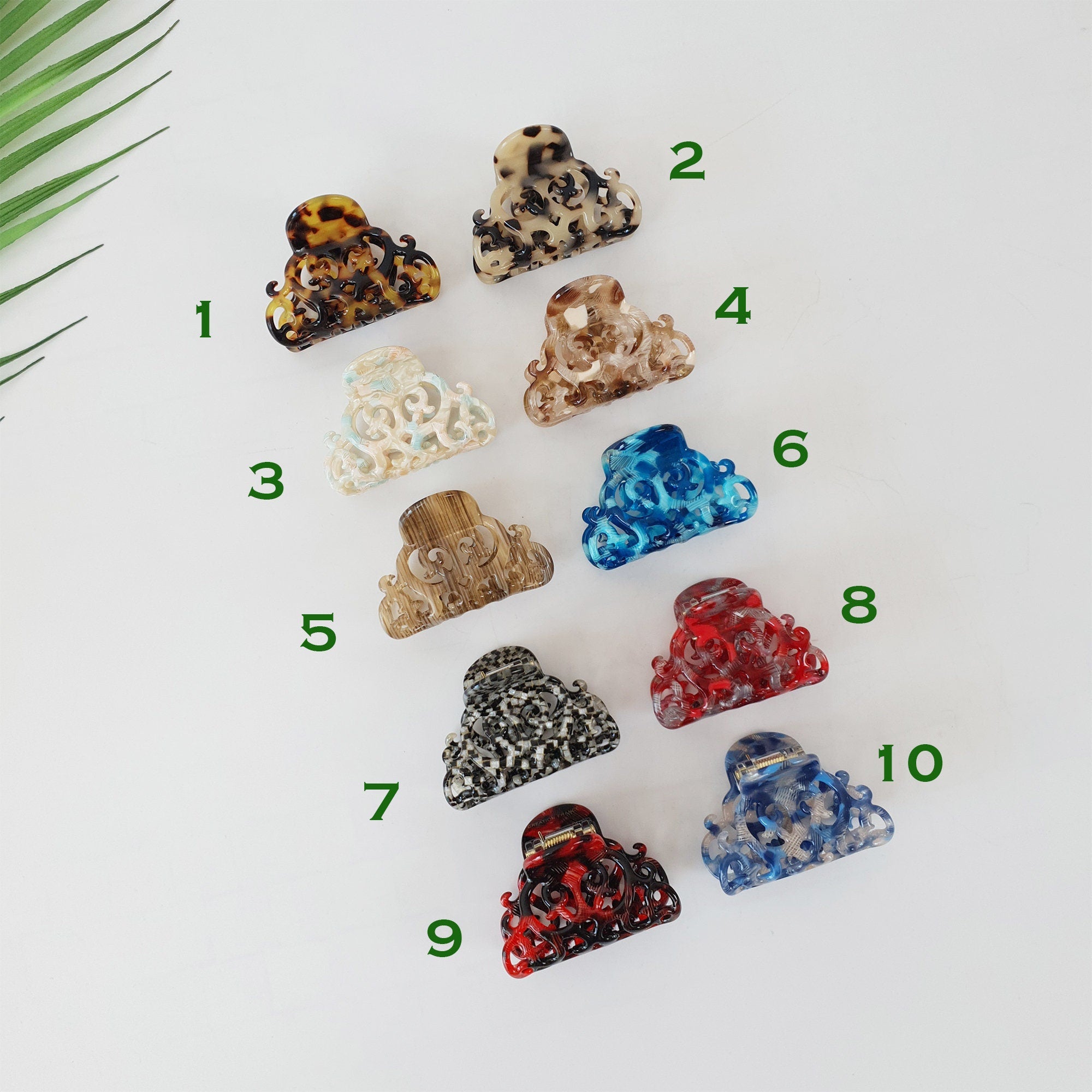 Triangle Fashionable Small Hair Clips / Tortoise Shell Mini French Hair Pin / Hair Barrette for Woman / Pastel Color Hair Claw Clip