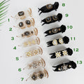 Luxurious Antique Round Cubic Pearl Hair Claw Clip / Vintage Ponytail Hair Claw / Hair Barrette for Woman / Pearl Barrette