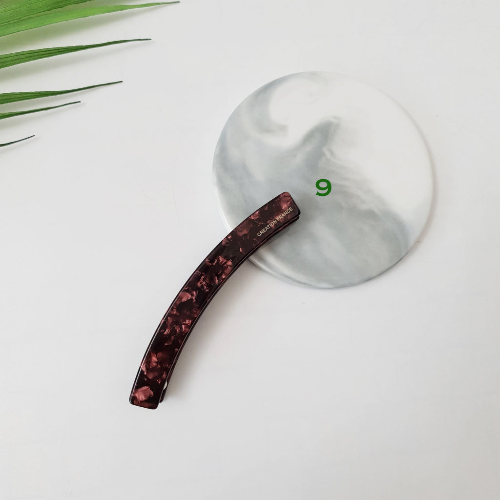 Tortoise Shell Small Banana Claw Clip / Leopard French Hair Pin / Hair Barrette for Thick Hair / Automatic Hair Clip