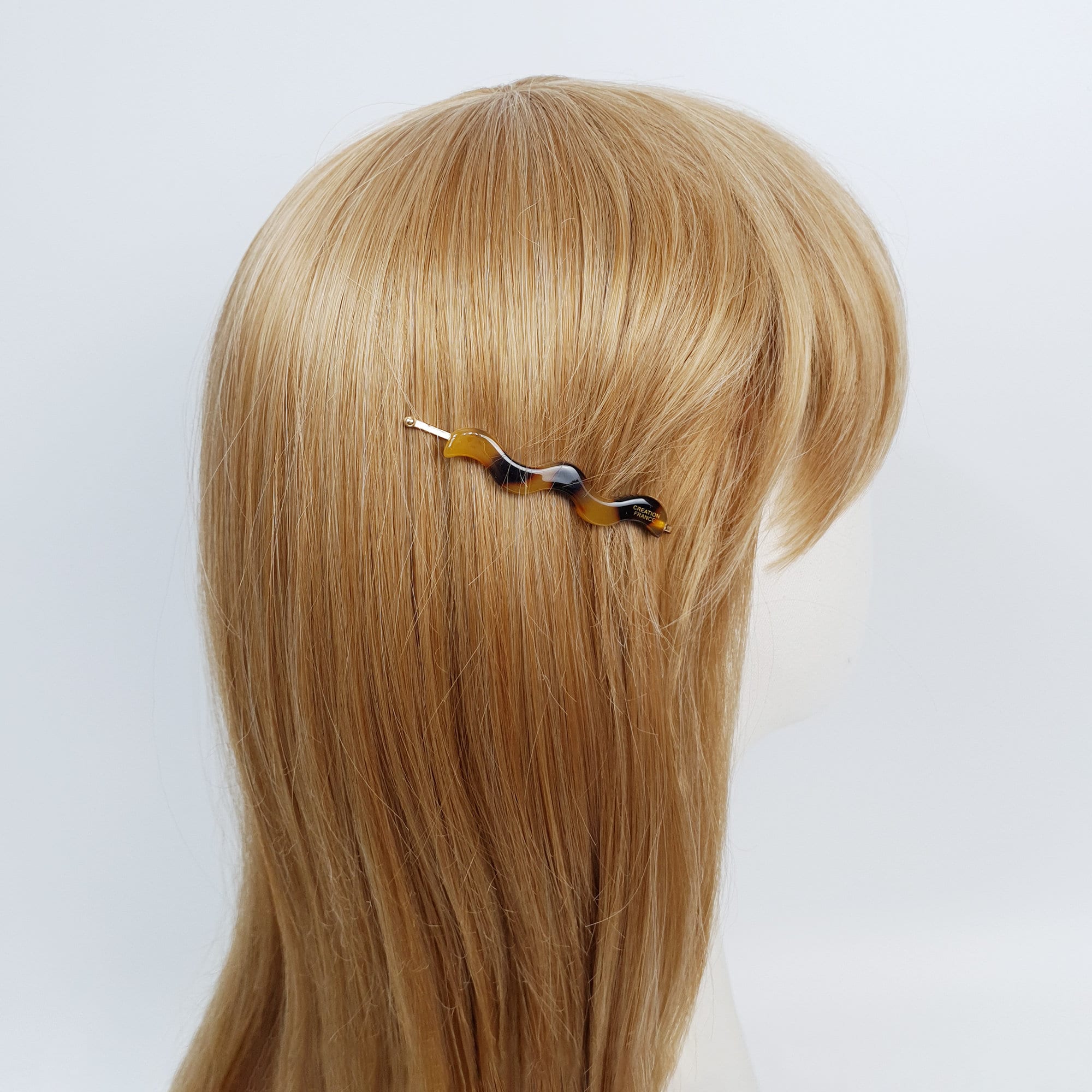 Leopard Wave Bobby Pin (2.4 Inch) / Cute Tortoise Shell French Hair Pin / Hair Accessory for Woman / Mini Hair Claw Clip