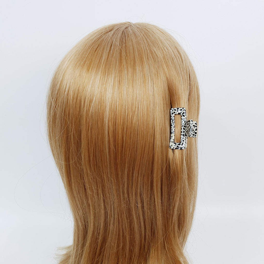 Square Mini Hair Clips / Marble French Hair Pin / Hair Barrette for Woman / Cellulose Acetate Tiny Clip