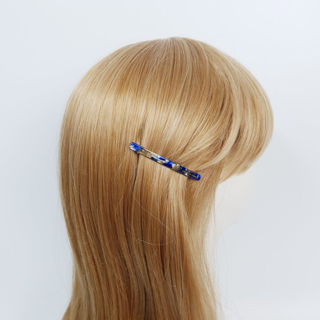Tortoise Shell Mini Slim Hair Barrette (2.6 Inch) / Elegance Leopard French Hair Pin / Hair Accessory for Woman / Automatic Hair Clip