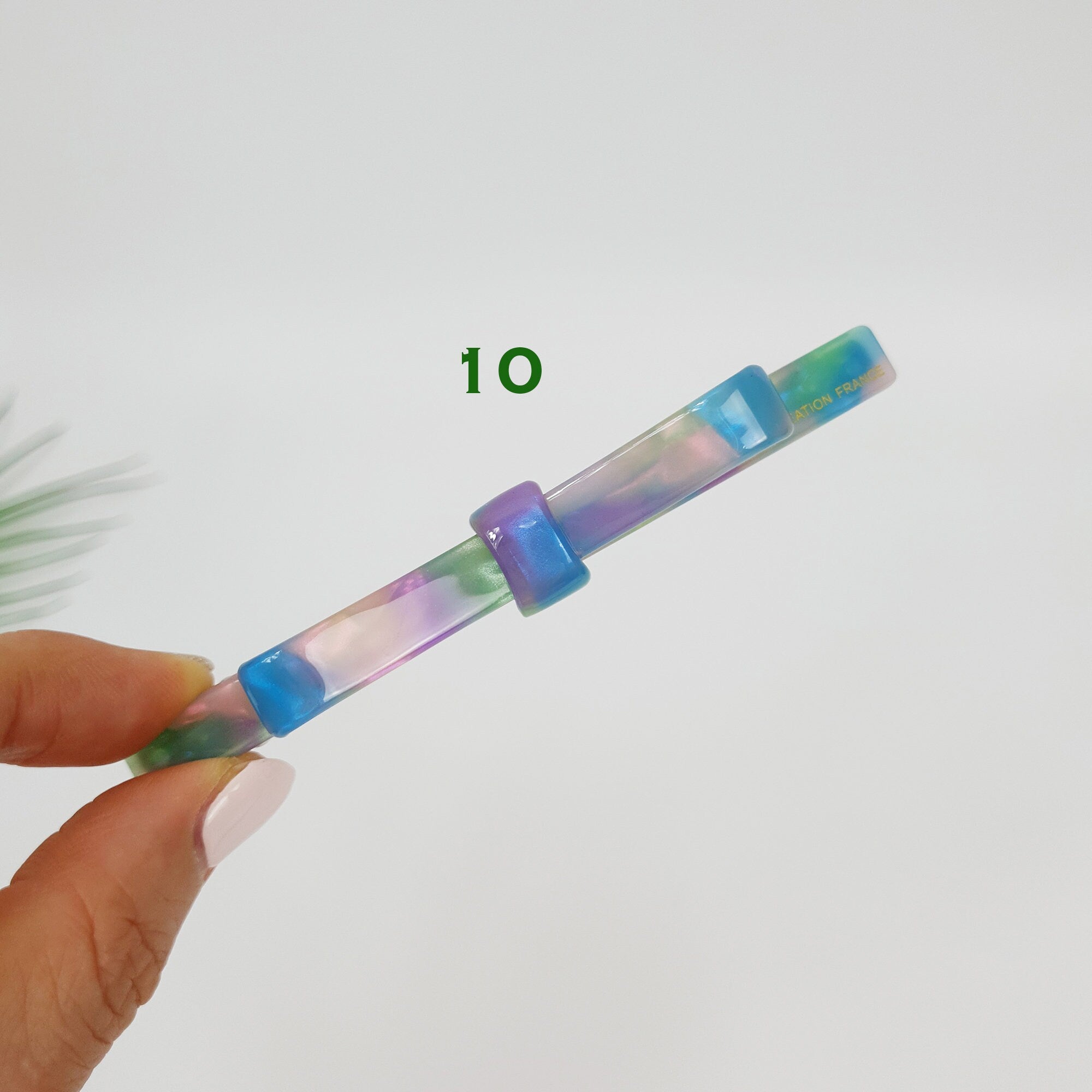 Leopard Long Bow Hair Barrette (4.1 Inch) / Tortoise Shell French Hair Pin / Hair Accessory for Woman / Automatic Hair Clip