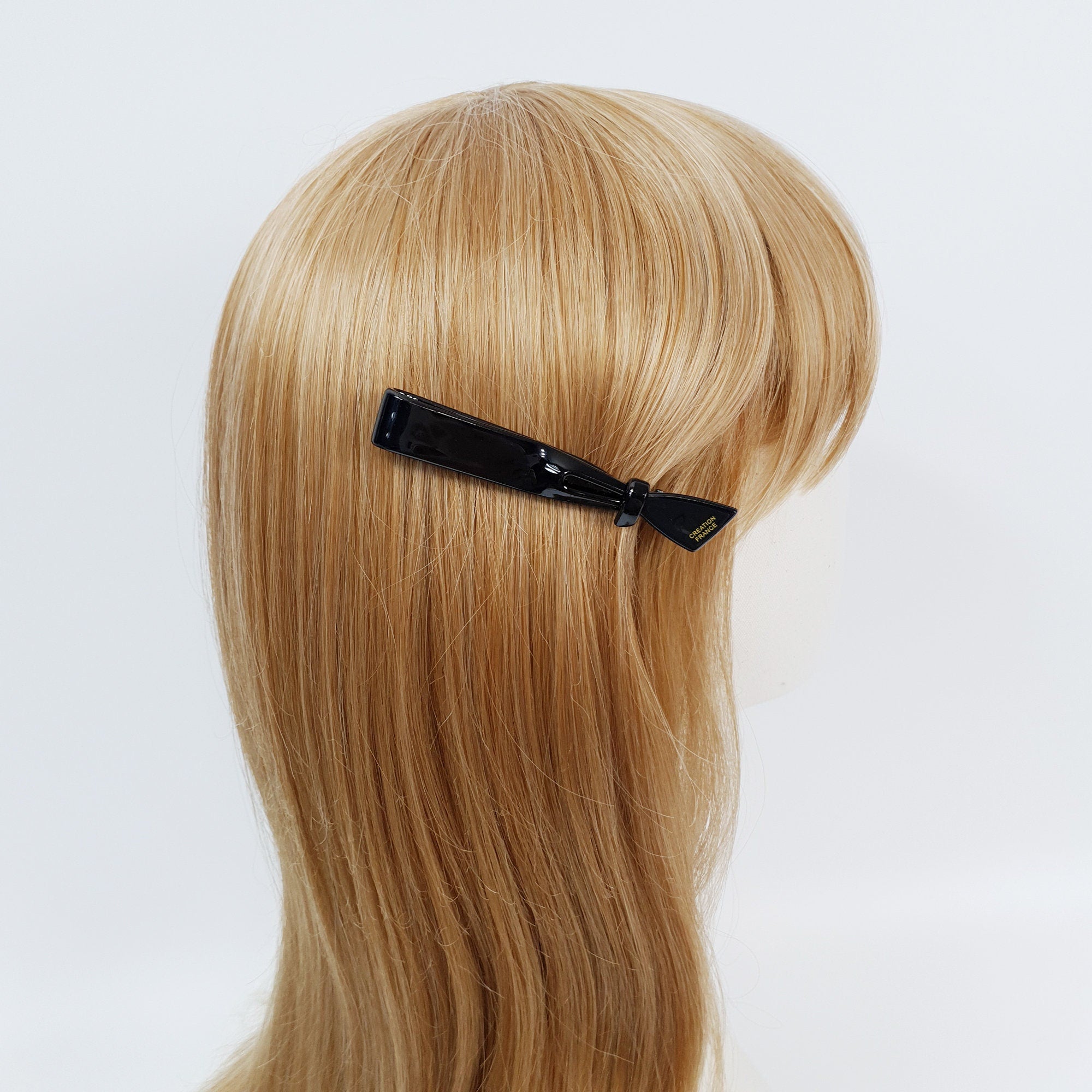 Leopard Tie Shape Hair Claw Clip (3.5 Inch) / Tortoise Shell Pure Color French Hair Pin / Alligator Hair Clip for Woman