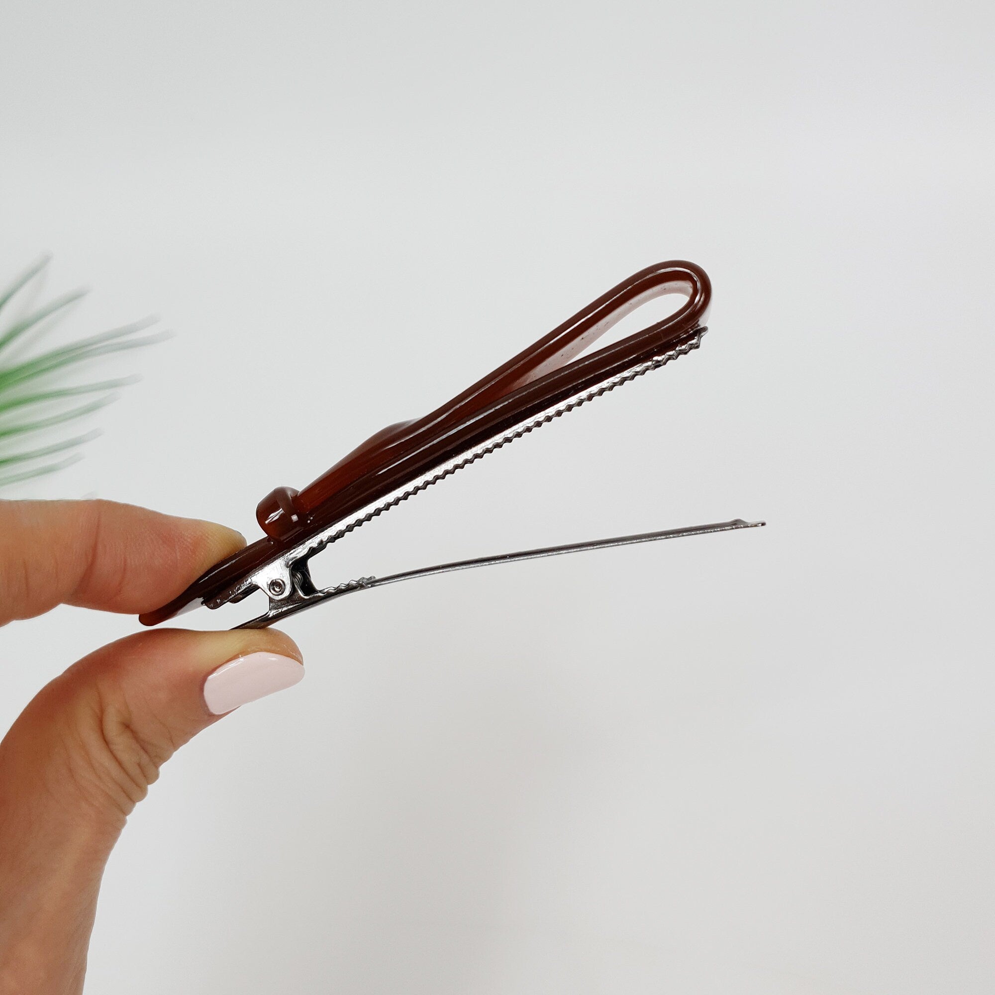 Leopard Tie Shape Hair Claw Clip (3.5 Inch) / Tortoise Shell Pure Color French Hair Pin / Alligator Hair Clip for Woman