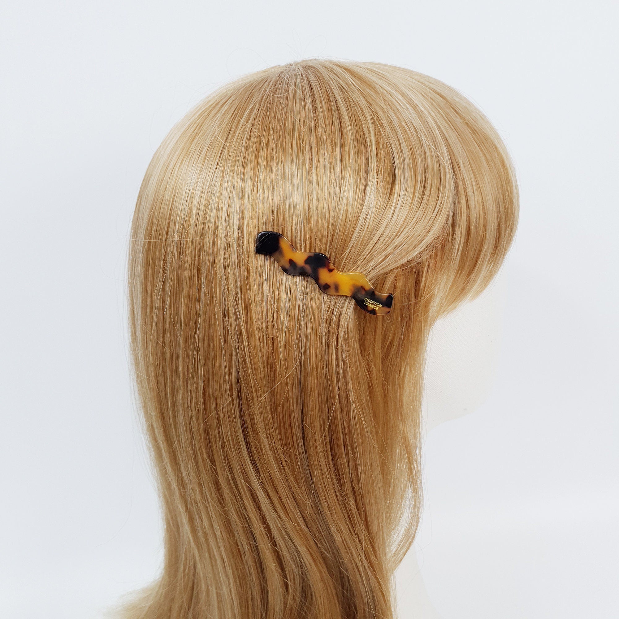 Leopard Marble Wave Hair Claw Clip (2.6 Inch) / Tortoise Shell French Hair Pin / Alligator Hair Clip for Woman