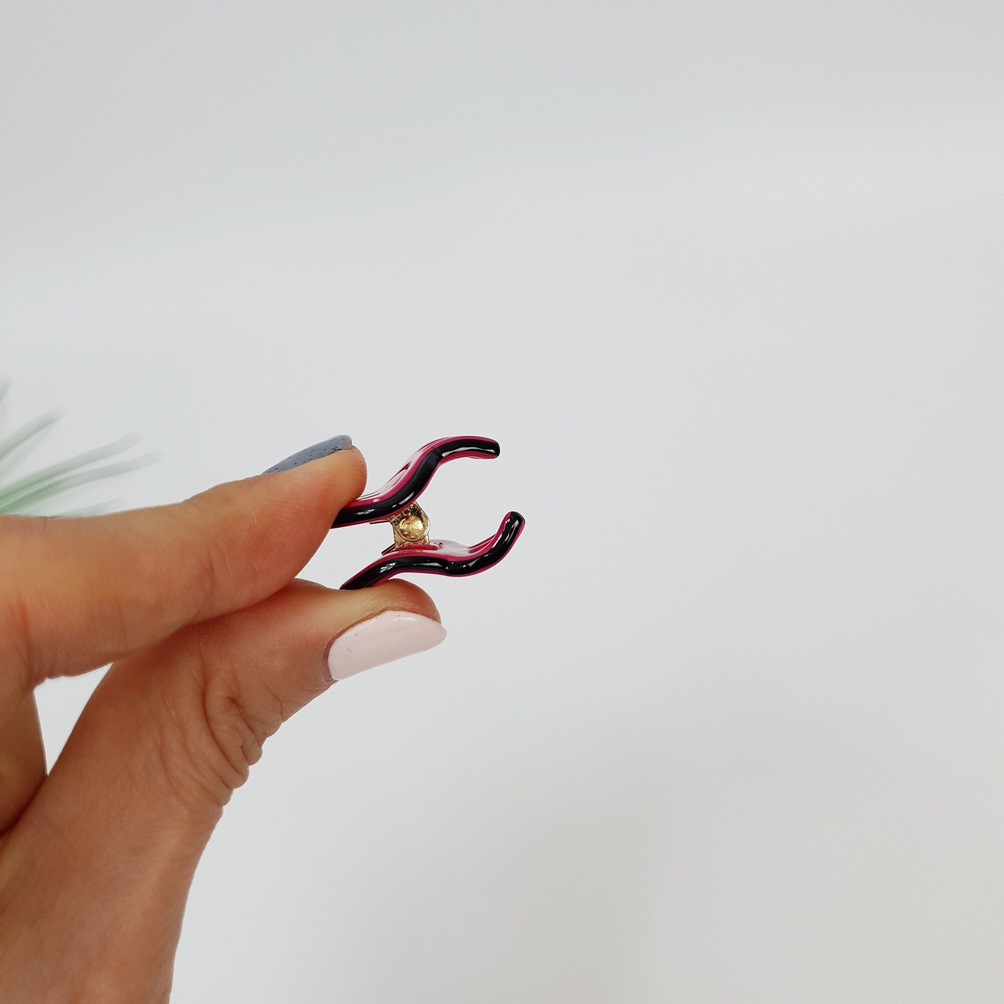 Pastel Color Cutie Smile Small Hair Clips / Marble Mini French Hair Pin / Hair Barrette for Woman