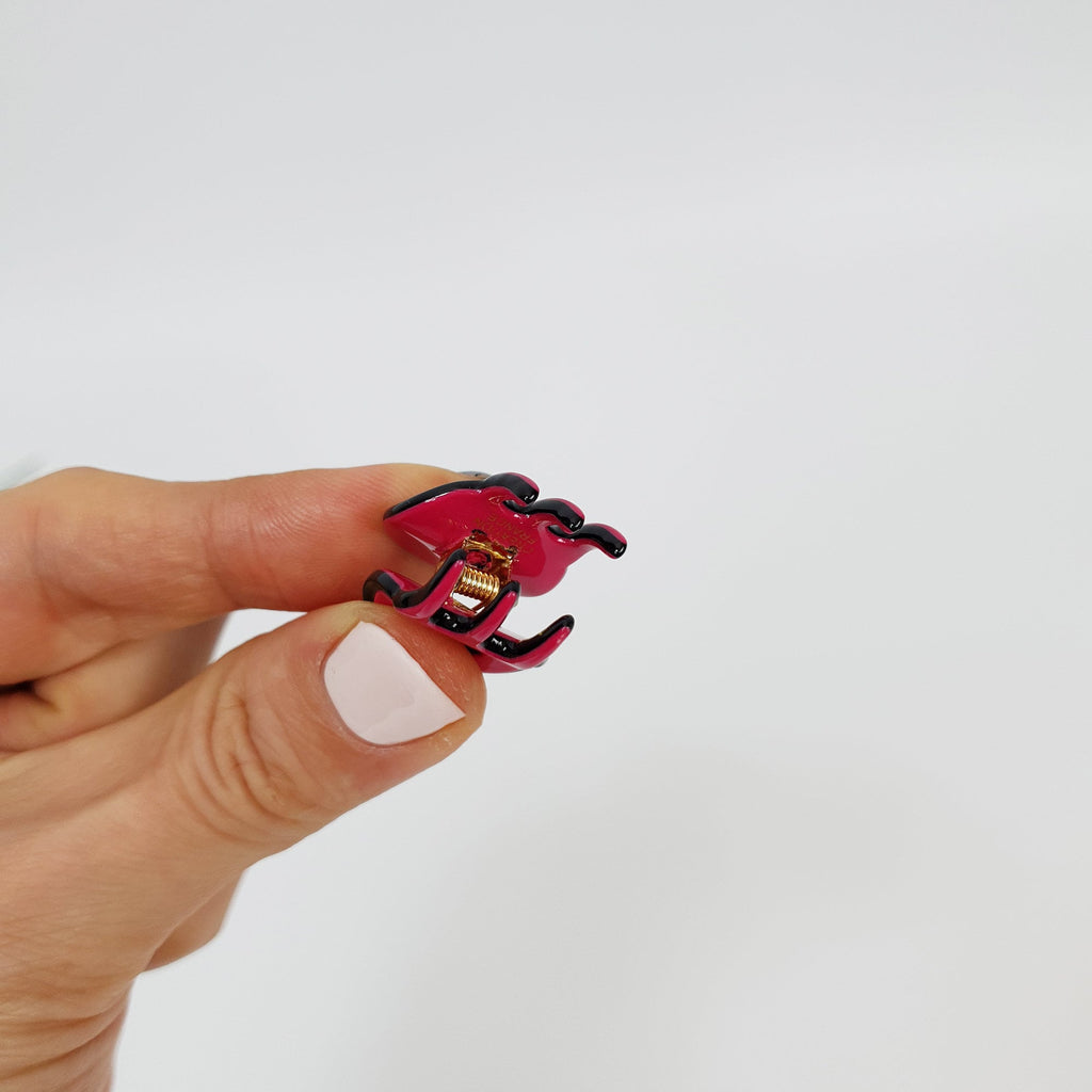 Pastel Color Cutie Smile Small Hair Clips / Marble Mini French Hair Pin / Hair Barrette for Woman