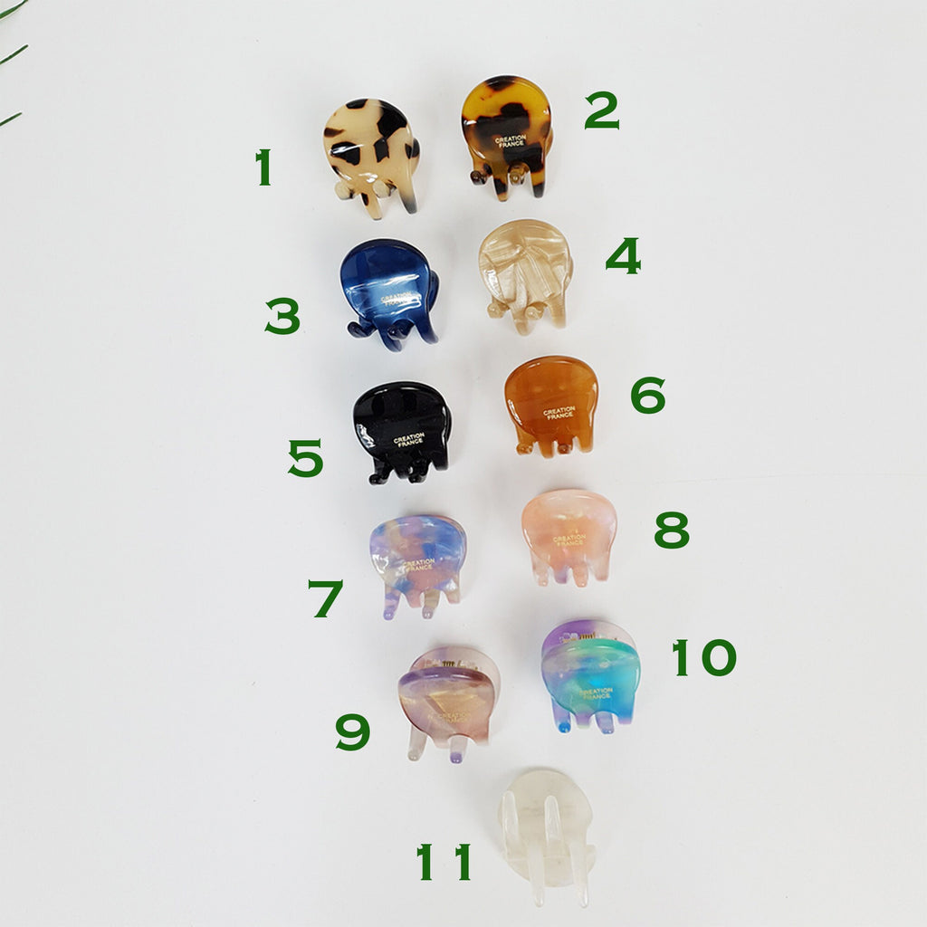 Bean Mini Claw Clip / Tortoise Shell Small French Hair Pin / Hair Barrette for Woman / Hair Accessory for Girl