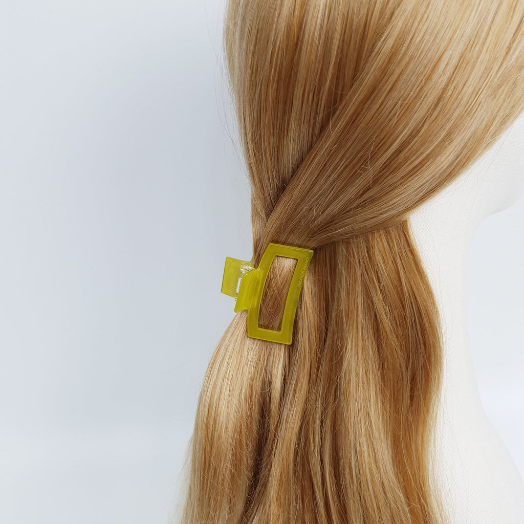 Simple Pure Color Square Hair Claw Clip (2.2 Inch) / Cute French Hair Pin / Hair Accessory for Woman